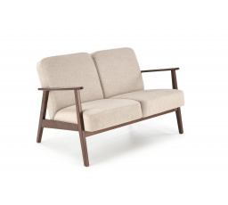 Pohovka MILANO 2S, Béžová 15/Tmavý orech