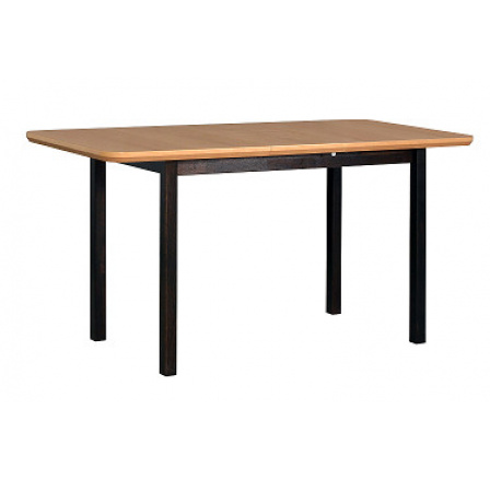 MAXMILIÁN 4 (MAX 4) - Jedálenský stôl - prírodná dubová dyha/nohy, čierna podstava - kolekcia "DRE" (K150-E)