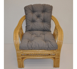 Poduška na kreslo Rio De Janeiro látka sivý melír