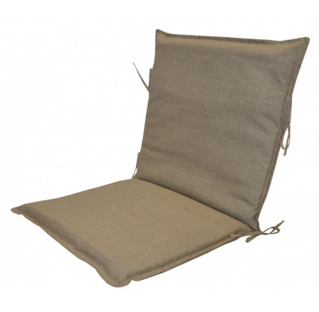 Vankúš pre záhradnú stoličku UNI s nízkym operadlom - tkanina tmavo béžová