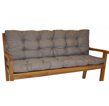 Vankúš na záhradnú lavičku 150 cm - sivá látka