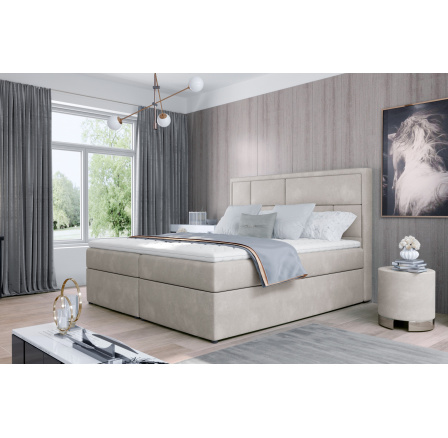 Čalúnená kontinentálna posteľ - boxspring MERON, 160x200, Paros 02 Čalúnená kontinentálna posteľ - boxspring MERON, 160x200, Paros 02