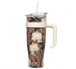 Termohrnček s uchom Fleur 1,2l     béžový