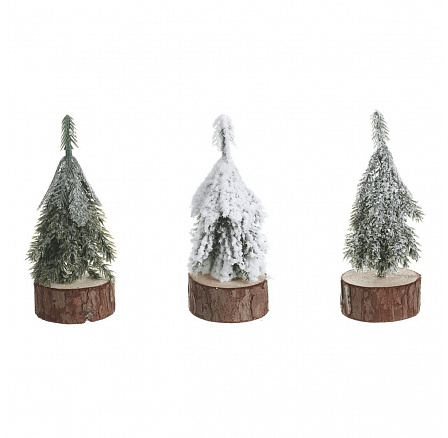 Smrk na špalku - mini, umělý, 11 cm, mix 3 druhů, cena za 1 ks Smrk na špalku - mini, umělý, 11 cm, mix 3 druhů, cena za 1 ks