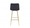 Barová stolička H2-FX, čierna / zlatá