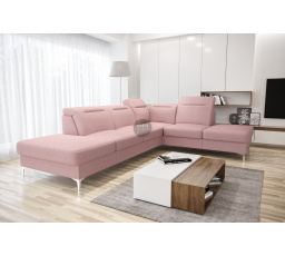 Rohová sedacia súprava OSLO 295x220 - pravá, ružová