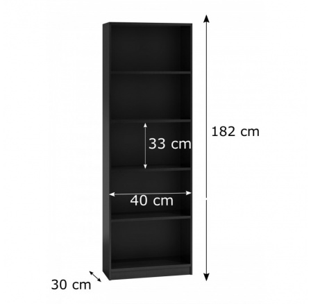 Regál RAMA R40, Čierny Regál RAMA R40, Čierny