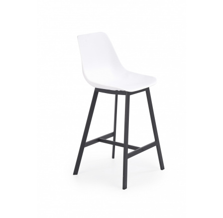 Barová stolička H99, biela/čierna
