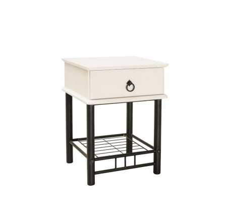 Nočný stolík PROVANCE (ET-747) (1-x.) 45x40xv.61 čierna/biela (S) ***POSLEDNÝ PREDAJ (1.p-budova) °°°