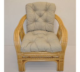 Poduška na kreslo Rio De Janeiro látka tmavo béžový melír