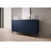 Komoda Nicole, tmavo modrá MDF / čierne nohy