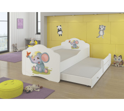Dvojlôžko s matracmi CASIMO II ELEPHANT 160x80 Biela