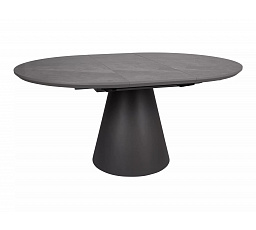 Jedálenský stôl ANGEL II, Efekt sivého mramoru/Čierna