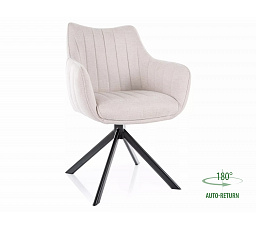 Jedálenská stolička otočná AZALIA BREGO, Svetlo Béžová 22/Čierna