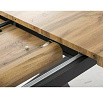 Jedálenský stôl XAVIERO II, Dub Artisan/Čierny matný