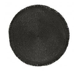 Čierna podložka pod tanier 38 cm boho