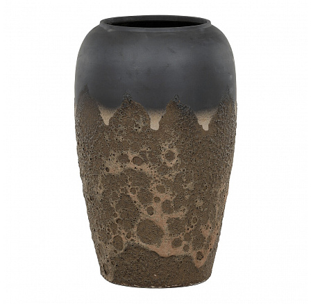 Váza keramická - výška 70 cm, šedo-hnědá Váza keramická - výška 70 cm, šedo-hnědá