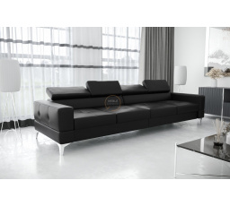 Sofa TOSCANIA IV 315 cm prírodná koža - čierna koža