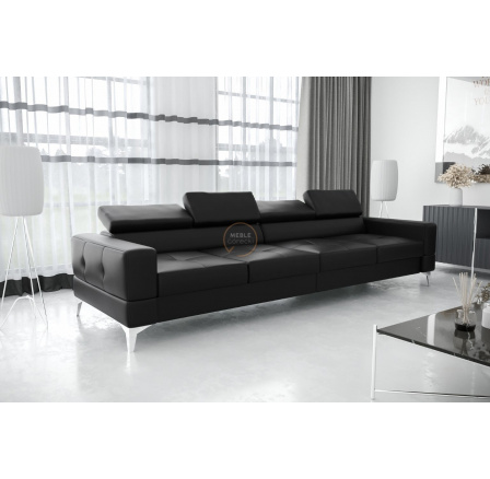 Sofa TOSCANIA IV 315 cm prírodná koža - čierna koža