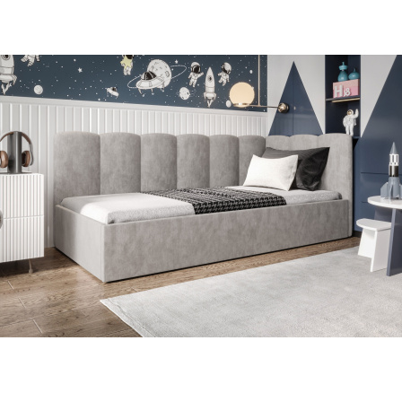 Posteľ SIMBA - sivá - T88, Pravá strana