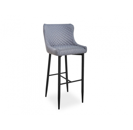 Barová stolička COLIN B VELVET H-1, sivá