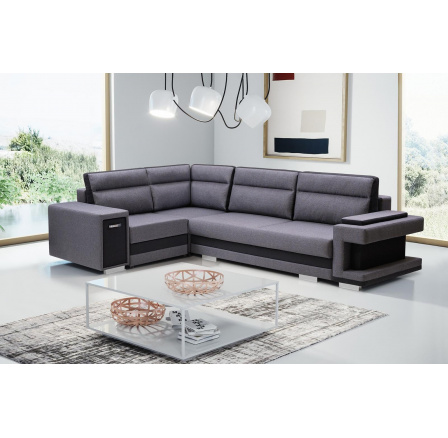 Rohová sedacia súprava Andy 1 ľavá sivá/čierna