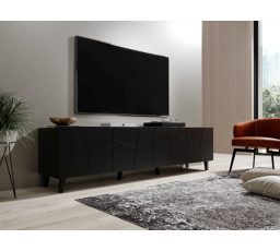Tv komoda ETNA, čierna matná/čierna matná