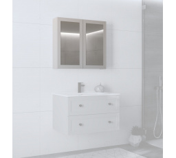 Zrkadlová skrinka 70x80/2D (MDF rám) kašmír
