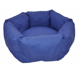 Šesťhranná posteľ AXIN - modrá melírovaná