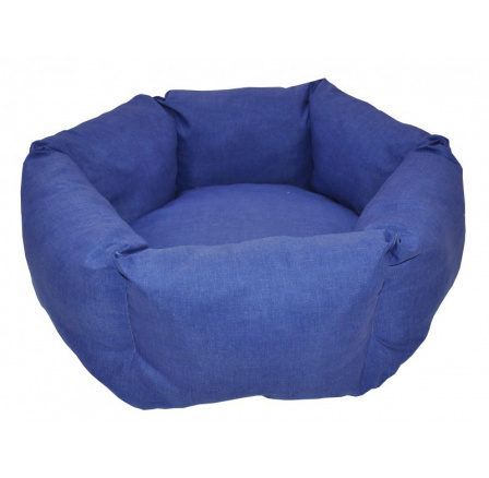 Šesťhranná posteľ AXIN - modrá melírovaná