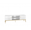 TV komoda GOLDIN 06, biela / biely lesk