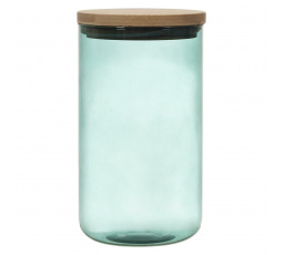 Sklenená nádoba s vekom 1l modrá