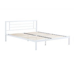 Kovová posteľ 160x200 biela LM2-FXJG