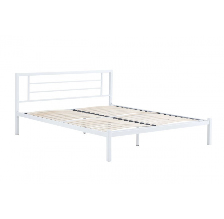 Kovová posteľ 160x200 biela LM2-FXJG