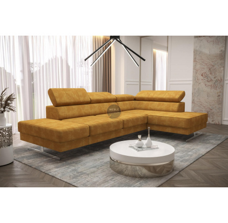 Rohová sedacia súprava EMPORIO MINI 300x180 - žltá, pravá
