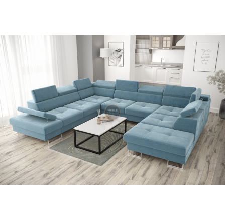 Rohová sedacia súprava GALAXY MAX I s funkciou spania 280x350x225 - voliteľný odtieň - ľavá Rohová sedacia súprava GALAXY MAX I s funkciou spania 280x350x225 - voliteľný odtieň - ľavá