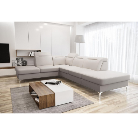 Rohová sedacia súprava OSLO 295x220 prírodná koža - ľavá, Koža ecru Rohová sedacia súprava OSLO 295x220 prírodná koža - ľavá, Koža ecru
