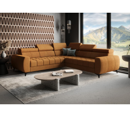 Rohová sedacia súprava PORTO MAX 255X255 cm - pravá, oranžová