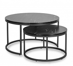 Sada stolíkov MAURO MAX Čierny Mramor