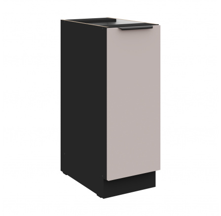 Dolná skrinka ARONA - 30 D CARGO BB, Čierna mat/Kašmír