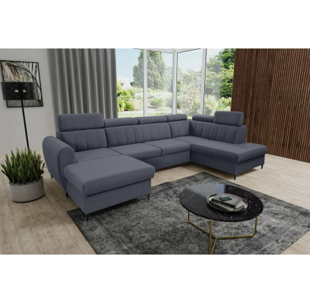 Pohovka Faria XL U ľavá sivá