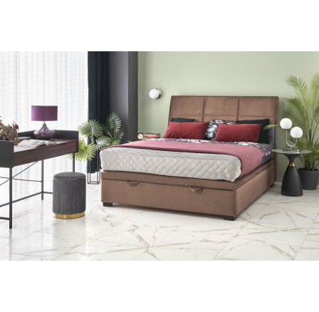 Posteľ s úložným priestorom CONTINENTAL 2, Béžový Velvet