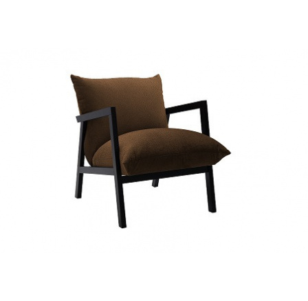 Anemone - kreslo (sisi) tmavohnedé ASTON 4, podrúčky MASIV BUK kolekcia "GB" (K250-Z)