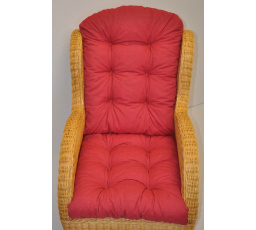 Vankúš pre ratanové kreslo - bordová látka