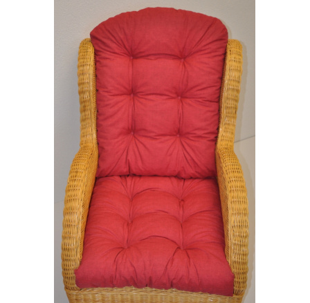 Vankúš pre ratanové kreslo - bordová látka