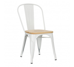 Stolička Paris Wood biela prírodná borovica