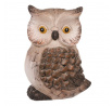 Sova - keramická figurka, barva hnědá