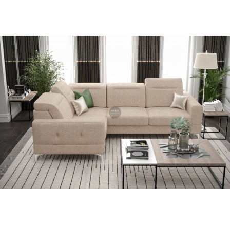Rohová sedacia súprava MALIBU 250X180 cm - ľavá, béžová