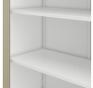 Kovová skriňa policová Eco Design ALEX, 450 x 1850 x 400 mm, Biela/ dub sonoma