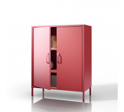 Skrinka s policami VITO, 800 x 1015 x 400 mm, Moderná: červená